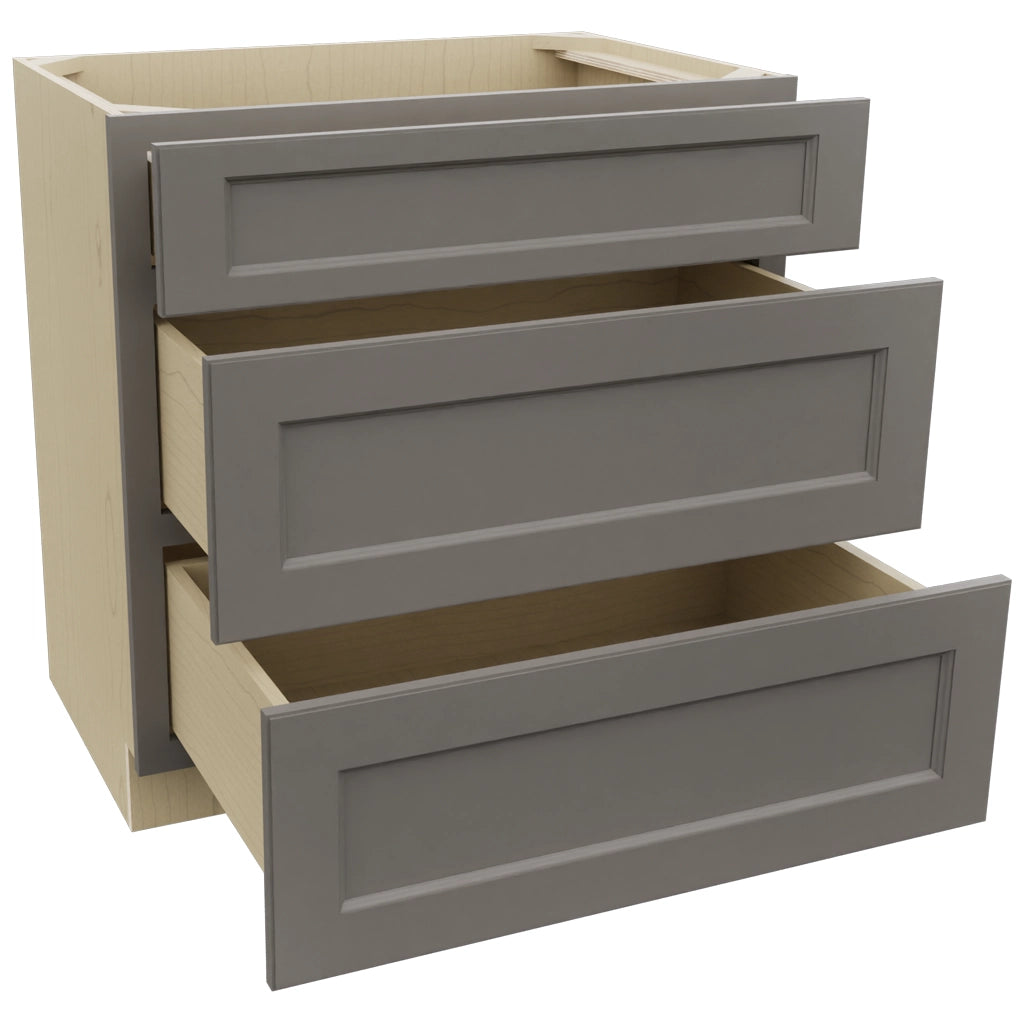 Fabuwood Fusion Stone VDB33-34 Vanity Drawer Cabinet, Open View