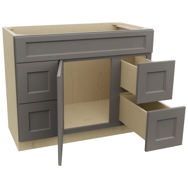 Fabuwood Fusion Stone VSD30DL Vanity Combo Cabinet, Open View