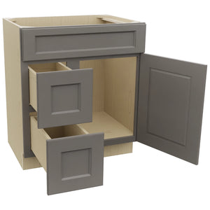 Fabuwood Fusion Stone VSD36DL Vanity Combo Cabinet, Open View