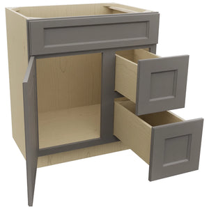 Fabuwood Fusion Stone VSD36DR Vanity Combo Cabinet, Open View