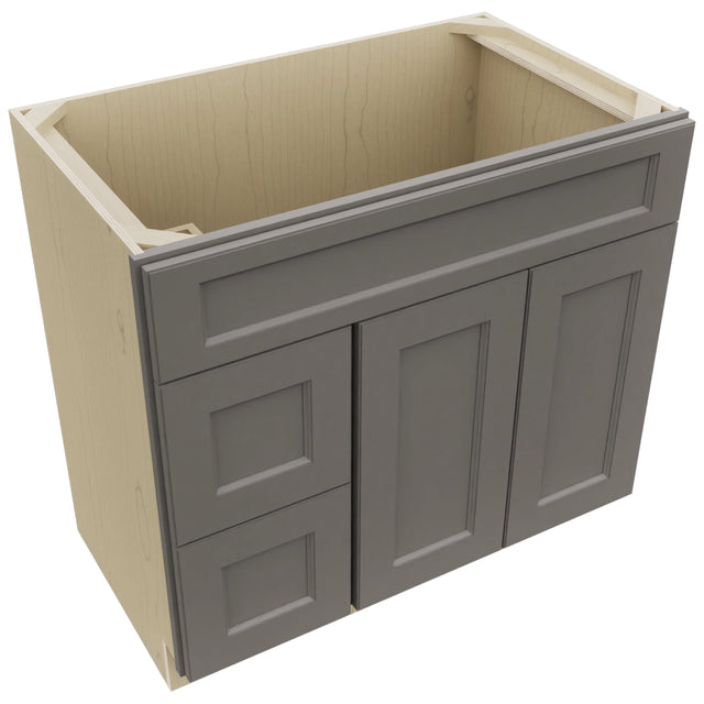 Fabuwood Fusion Stone VSD42 Vanity Combo Cabinet, Top View