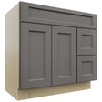 Fabuwood Fusion Stone VSD48 Vanity Combo Cabinet, Front View