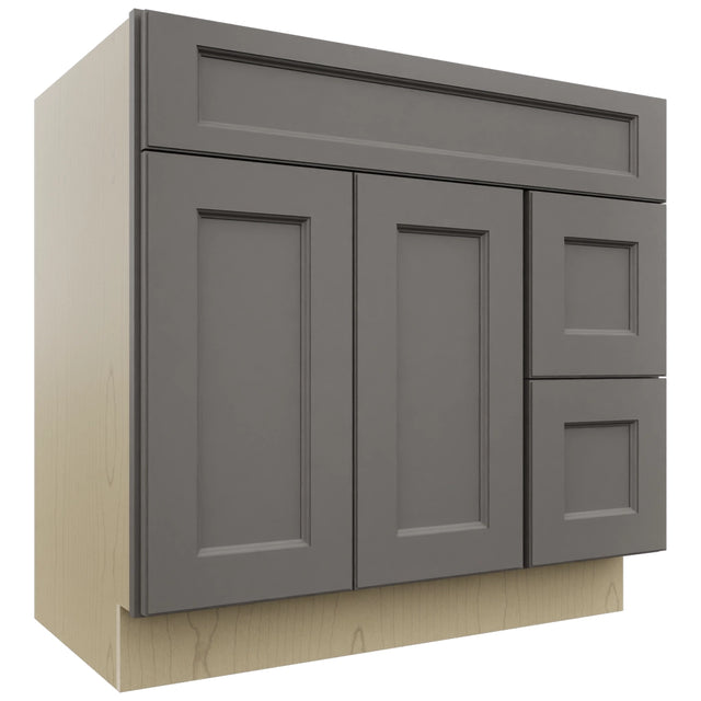 Fabuwood Fusion Stone VSD48 Vanity Combo Cabinet, Front View