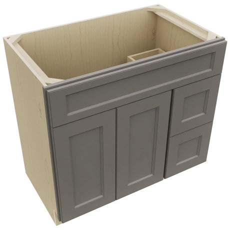Fabuwood Fusion Stone VSD48 Vanity Combo Cabinet, Top View