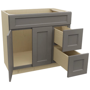Fabuwood Fusion Stone VSD48 Vanity Combo Cabinet, Open View
