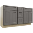 Fabuwood Fusion Stone VSD60DOUBLE Vanity Combo Cabinet, Front View