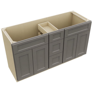 Fabuwood Fusion Stone VSD60DOUBLE Vanity Combo Cabinet, Top View