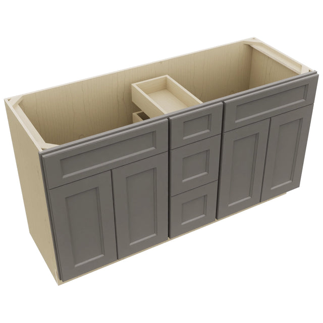 Fabuwood Fusion Stone VSD60DOUBLE Vanity Combo Cabinet, Top View