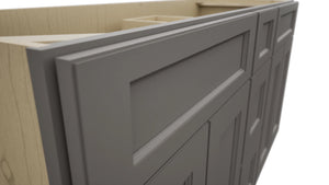 Fabuwood Fusion Stone VSD60DOUBLE Vanity Combo Cabinet, Detail View