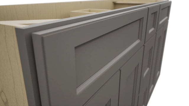 Fabuwood Fusion Stone VSD60DOUBLE Vanity Combo Cabinet, Detail View