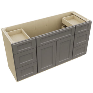 Fabuwood Fusion Stone VSD60SINGLE Vanity Combo Cabinet, Top View