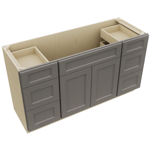 Fabuwood Fusion Stone VSD60SINGLE Vanity Combo Cabinet, Top View