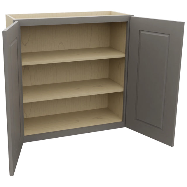 Fabuwood Fusion Stone W3030 Wall Standard Cabinet, Open View