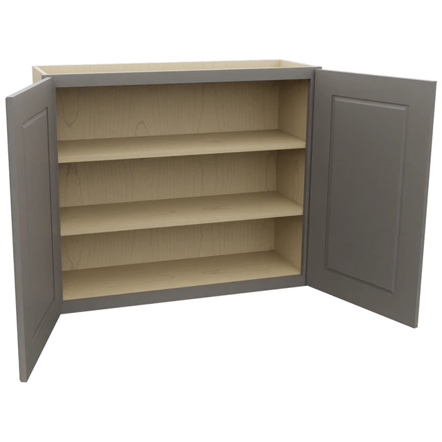 Fabuwood Fusion Stone W3630 Wall Standard Cabinet, Open View