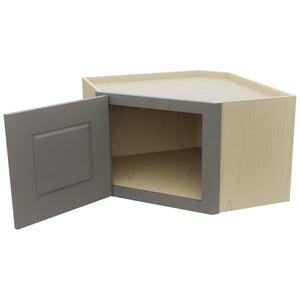 Fabuwood Fusion Stone WDC2415 Wall Corner Diagonal Cabinet, Open View