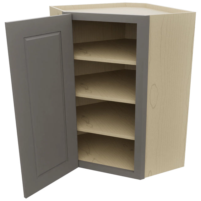 Fabuwood Fusion Stone WDC2436 Wall Corner Diagonal Cabinet, Open View