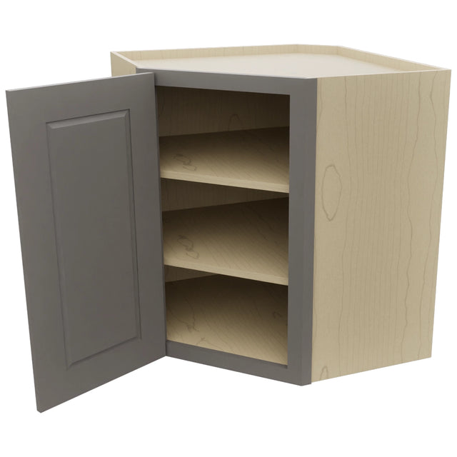 Fabuwood Fusion Stone WDC2730 Wall Corner Diagonal Cabinet, Open View