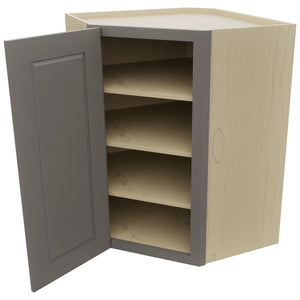 Fabuwood Fusion Stone WDC2736 Wall Corner Diagonal Cabinet, Open View