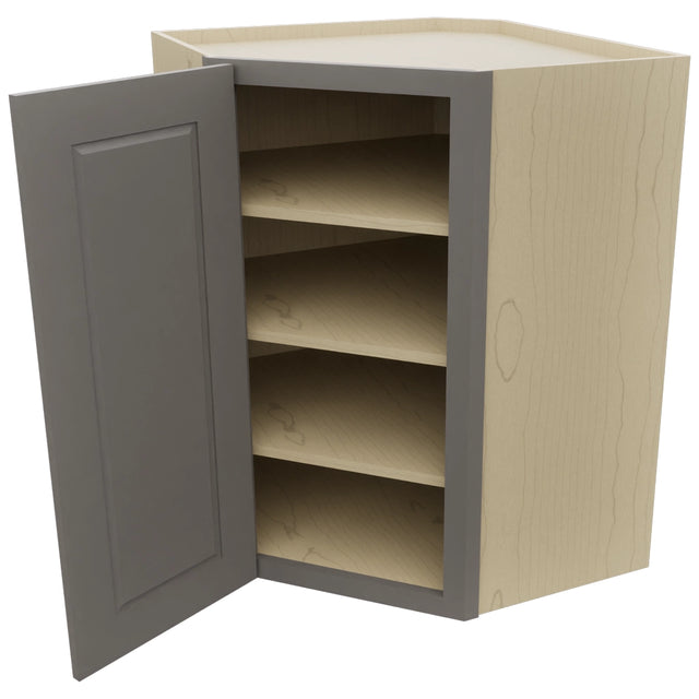 Fabuwood Fusion Stone WDC2736 Wall Corner Diagonal Cabinet, Open View