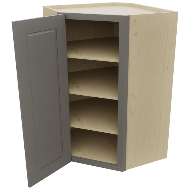 Fabuwood Fusion Stone WDC2742 Wall Corner Diagonal Cabinet, Open View