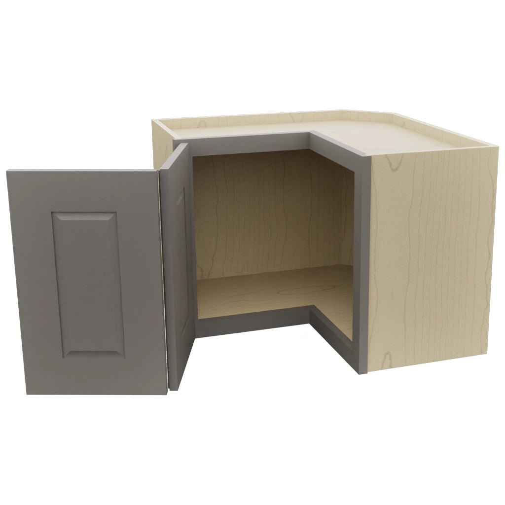 Fabuwood Fusion Stone WPC2418 Wall Corner Pie Cabinet, Open View