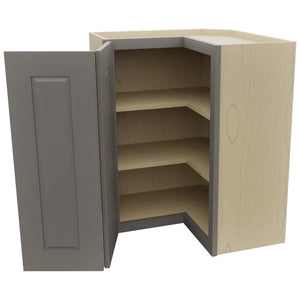 Fabuwood Fusion Stone WPC2430 Wall Corner Pie Cabinet, Open View