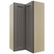 Fabuwood Fusion Stone WPC2442 Wall Corner Pie Cabinet, Front View