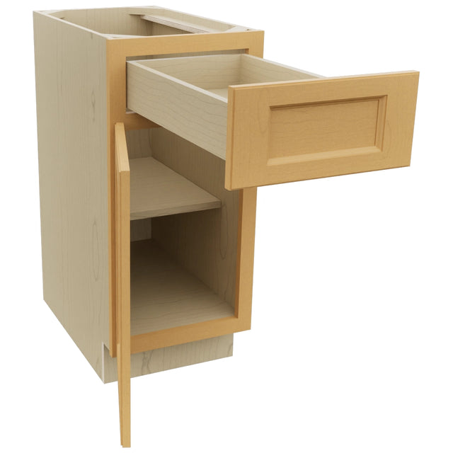 Fabuwood Fusion Timber B15 Base Standard Cabinet, Open View