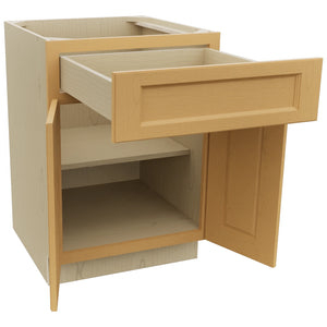 Fabuwood Fusion Timber B24 Base Standard Cabinet, Open View