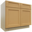 Fabuwood Fusion Timber B39 Base Standard Cabinet, Front View