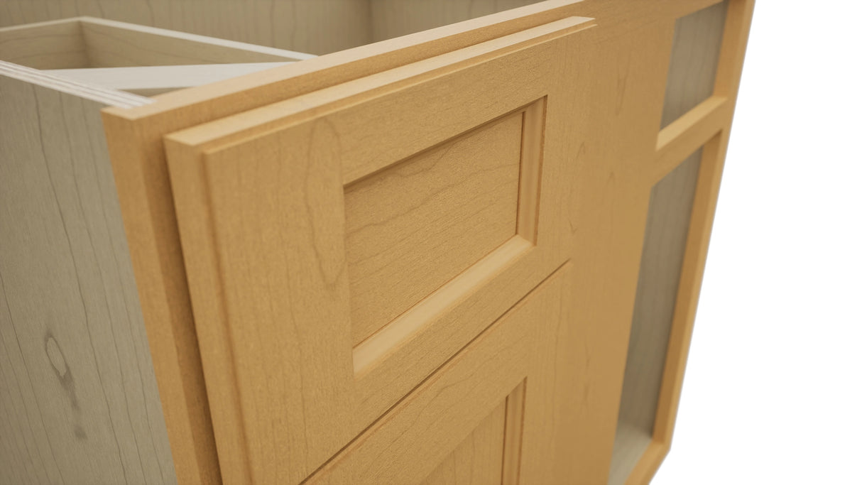 Fabuwood Fusion Timber BLB39/42 Base Corner Blind Cabinet, Detail View