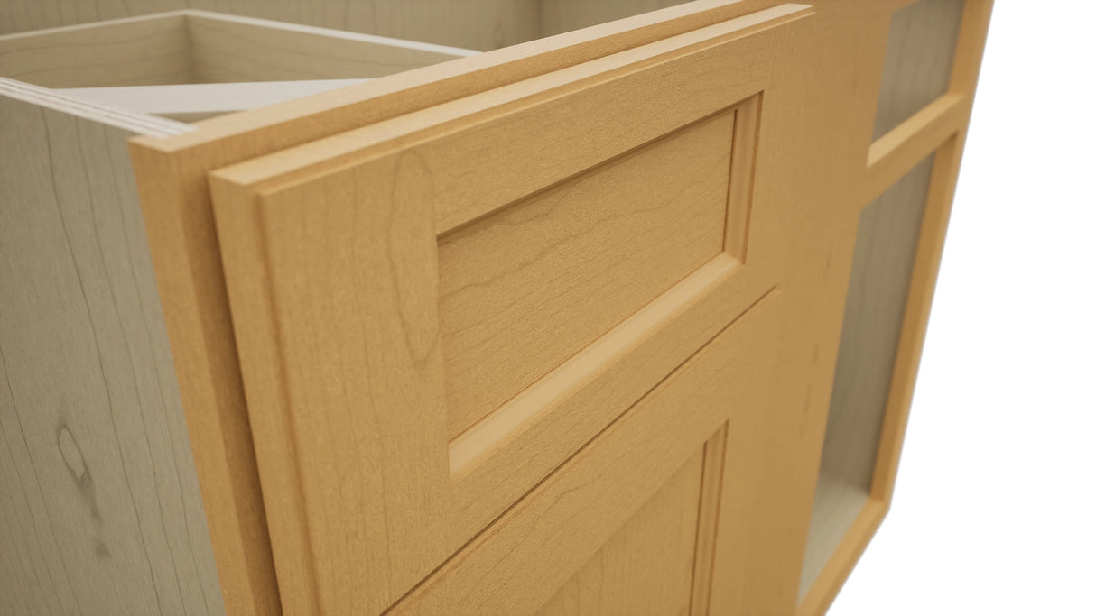 Fabuwood Fusion Timber BLB42/45 Base Corner Blind Cabinet, Detail View