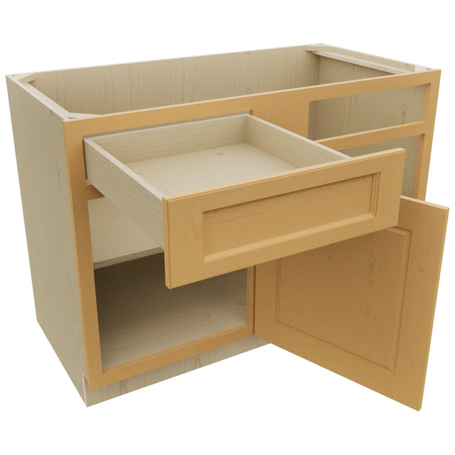 Fabuwood Fusion Timber BLB48/51 Base Corner Blind Cabinet, Open View