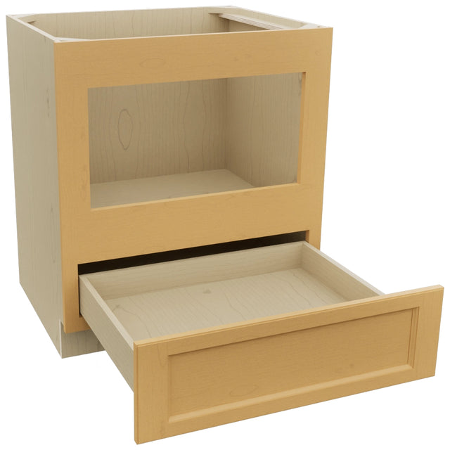 Fabuwood Fusion Timber BMC30 Base Microwave Cabinet, Open View