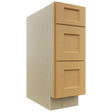 Fabuwood Fusion Timber DB12 Base 3 Drawers Cabinet, Front View
