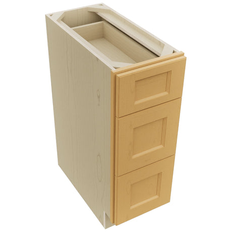 Fabuwood Fusion Timber DB12 Base 3 Drawers Cabinet, Top View