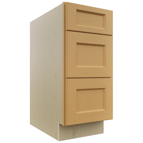 Fabuwood Fusion Timber DB15 Base 3 Drawers Cabinet, Front View