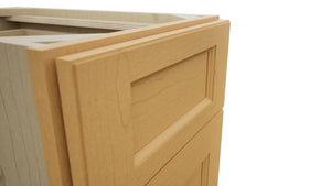 Fabuwood Fusion Timber DB15 Base 3 Drawers Cabinet, Detail View