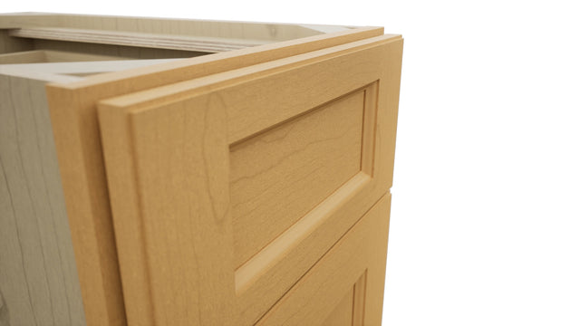Fabuwood Fusion Timber DB15 Base 3 Drawers Cabinet, Detail View