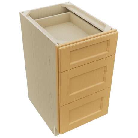 Fabuwood Fusion Timber DB18 Base 3 Drawers Cabinet, Top View