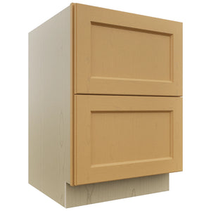 Fabuwood Fusion Timber DB24-2 Base 2 Drawers Cabinet, Front View