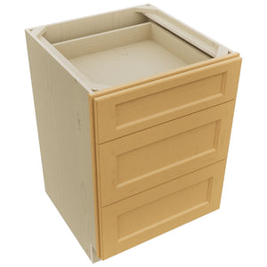 Fabuwood Fusion Timber DB24 Base 3 Drawers Cabinet, Top View
