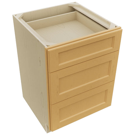 Fabuwood Fusion Timber DB24 Base 3 Drawers Cabinet, Top View