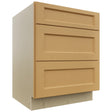 Fabuwood Fusion Timber DB27 Base 3 Drawers Cabinet, Front View
