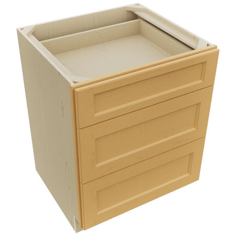 Fabuwood Fusion Timber DB27 Base 3 Drawers Cabinet, Top View