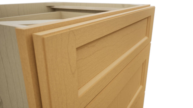 Fabuwood Fusion Timber DB27 Base 3 Drawers Cabinet, Detail View