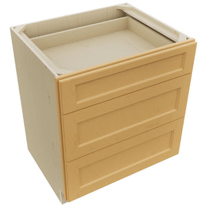 Fabuwood Fusion Timber DB30 Base 3 Drawers Cabinet, Top View