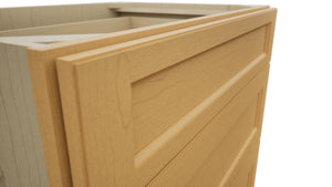 Fabuwood Fusion Timber DB33 Base 3 Drawers Cabinet, Detail View