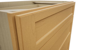 Fabuwood Fusion Timber DB36 Base 3 Drawers Cabinet, Detail View