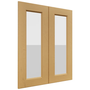 Fabuwood Fusion Timber DS GDW2430 Wall Glass Door, Front View